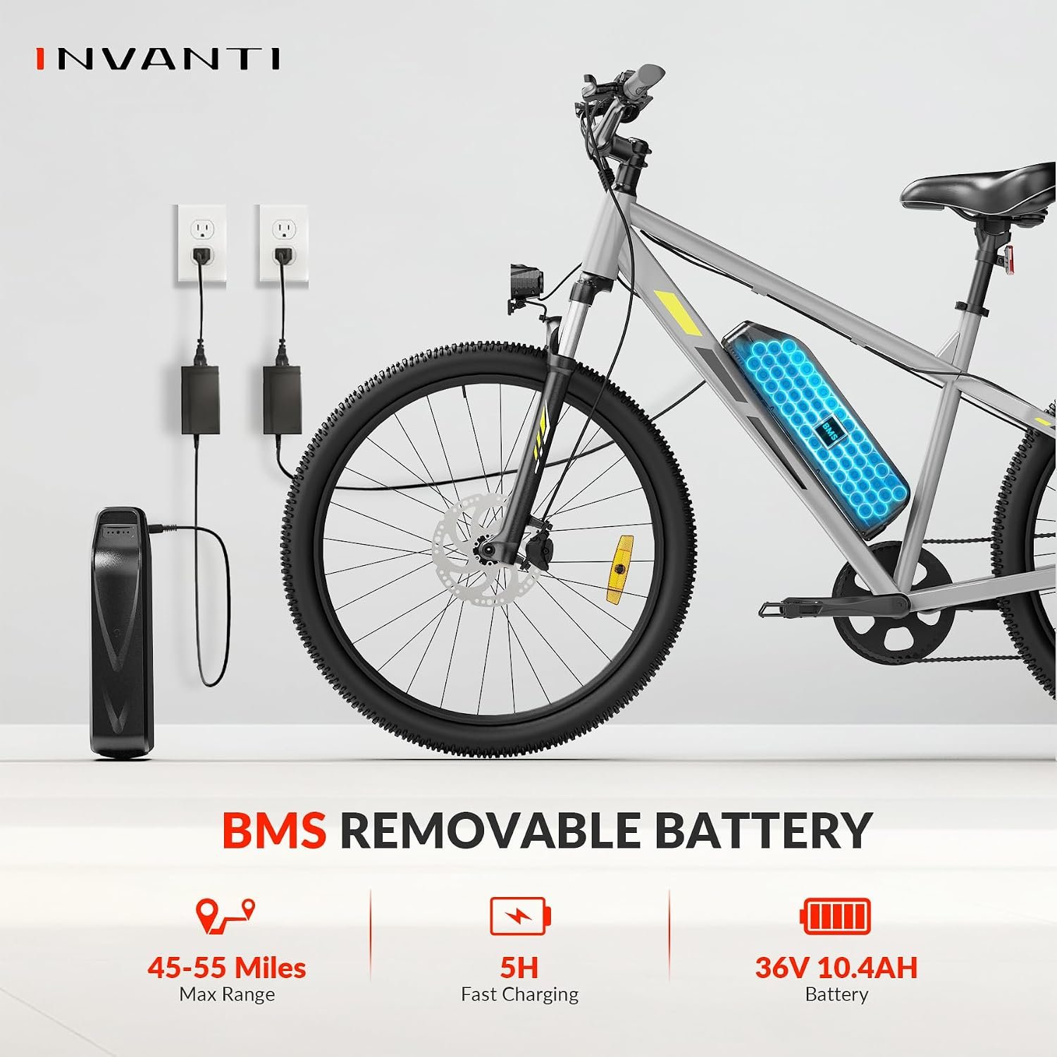 INVANTI Electric Mountain Bike – 26" 750W Commuter E-Bike - Image 3