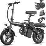 LELEKUAI Folding Electric Bike – 14" Compact Commuter E-Bike